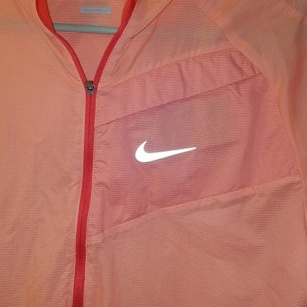 Nike Peachy Orange Lightweight Zip Up Hooded Jacket